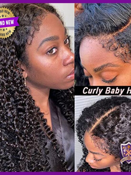 13x4 HD Lace Front Wig Human Hair Pre Plucked Deep Wave 180% Density